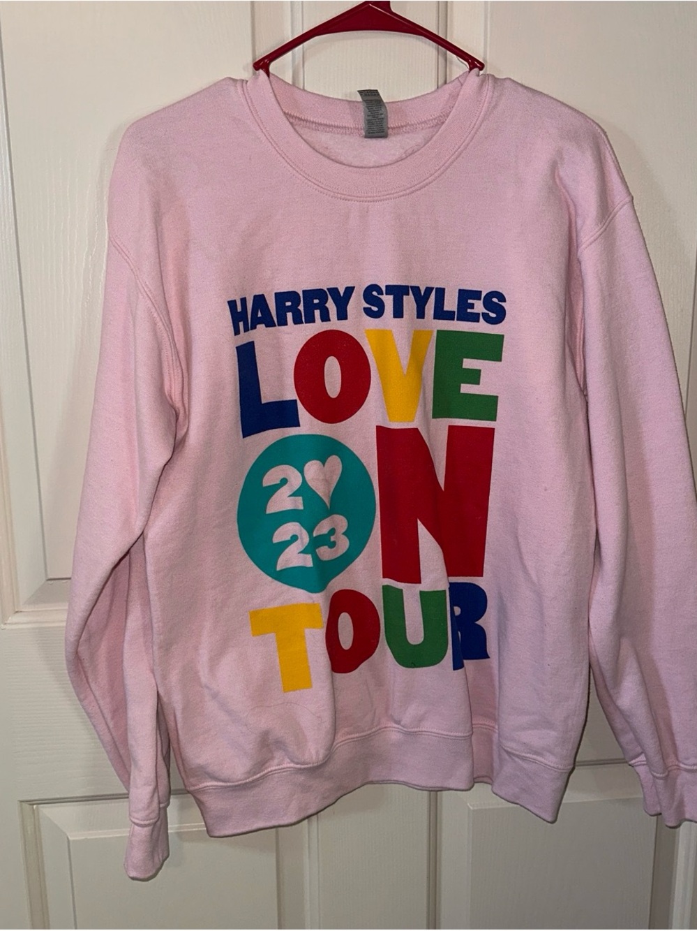 Harry Styles 'Love On Tour' Pink Graphic Crewneck Sweatshirt